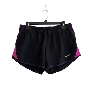 Nike Women's Black and Purple Athletic Shorts